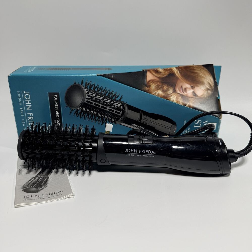 John Frieda Frizz Ease Salon Shape 1.5" Ionic Hot Air Brush Black Model JFV15